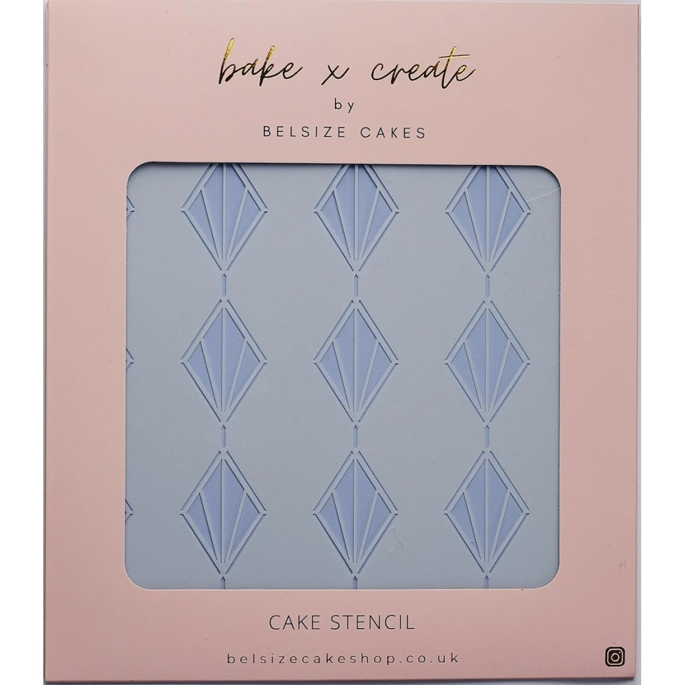 Belsize Cakes Diamante Cake Stencil 3 Belsize Cakes Diamante Cake Stencil