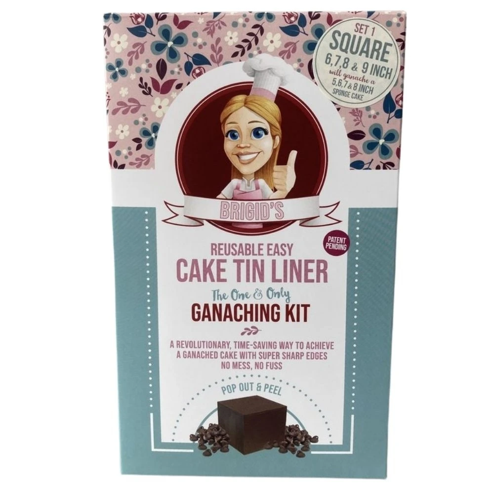 Brigid's Cake Room Square Ganaching Cake Tin Liner Kit 3 Brigid's Cake Room Square Ganaching Cake Tin Liner Kit