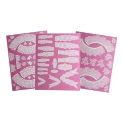 Cake Lace 3D Cupcake Wrapper Mats - Set Of 3