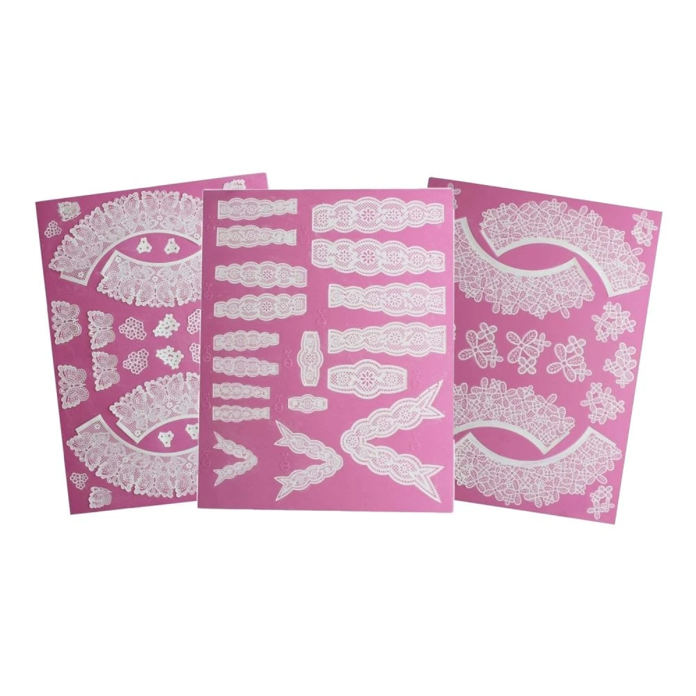 Cake Lace 3D Cupcake Wrapper Mats - Set Of 3 3 Cake Lace 3D Cupcake Wrapper Mats - Set Of 3