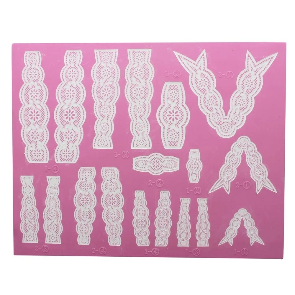 Cake Lace 3D Cupcake Wrapper Mats - Set Of 3 6 Cake Lace 3D Cupcake Wrapper Mats - Set Of 3 - Image 4