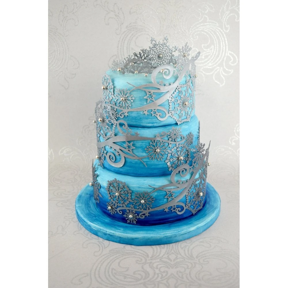 Cake Lace Frozen Crystal - 3D Large Lace Strip Mat 5 Cake Lace Frozen Crystal - 3D Large Lace Strip Mat - Image 3