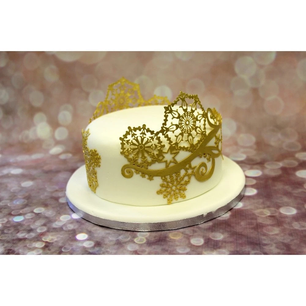 Cake Lace Frozen Crystal - 3D Large Lace Strip Mat 10 Cake Lace Frozen Crystal - 3D Large Lace Strip Mat - Image 8