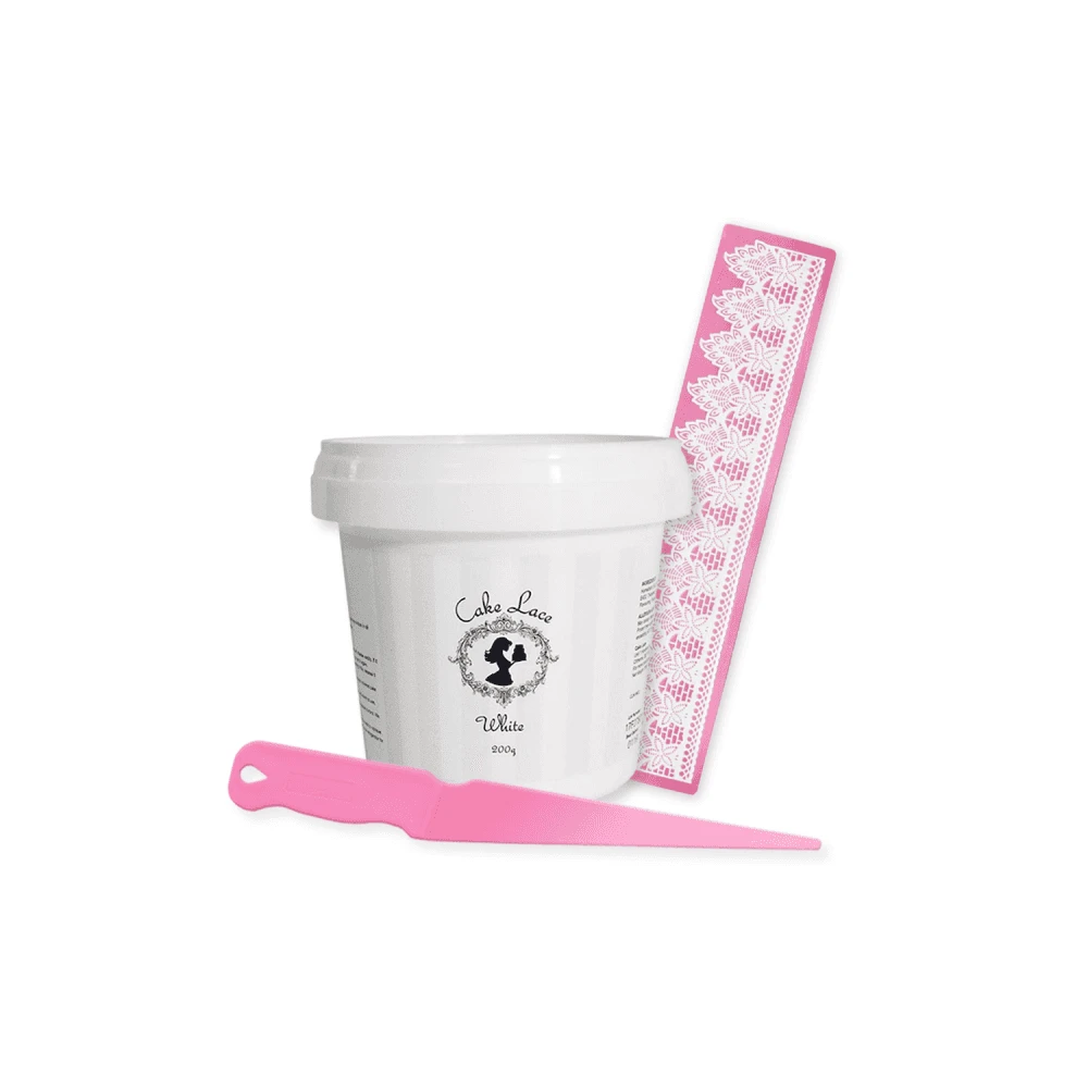 Cake Lace Kit - Includes Knife, 200g Mix & Small Mat 3 Cake Lace Kit - Includes Knife, 200g Mix & Small Mat