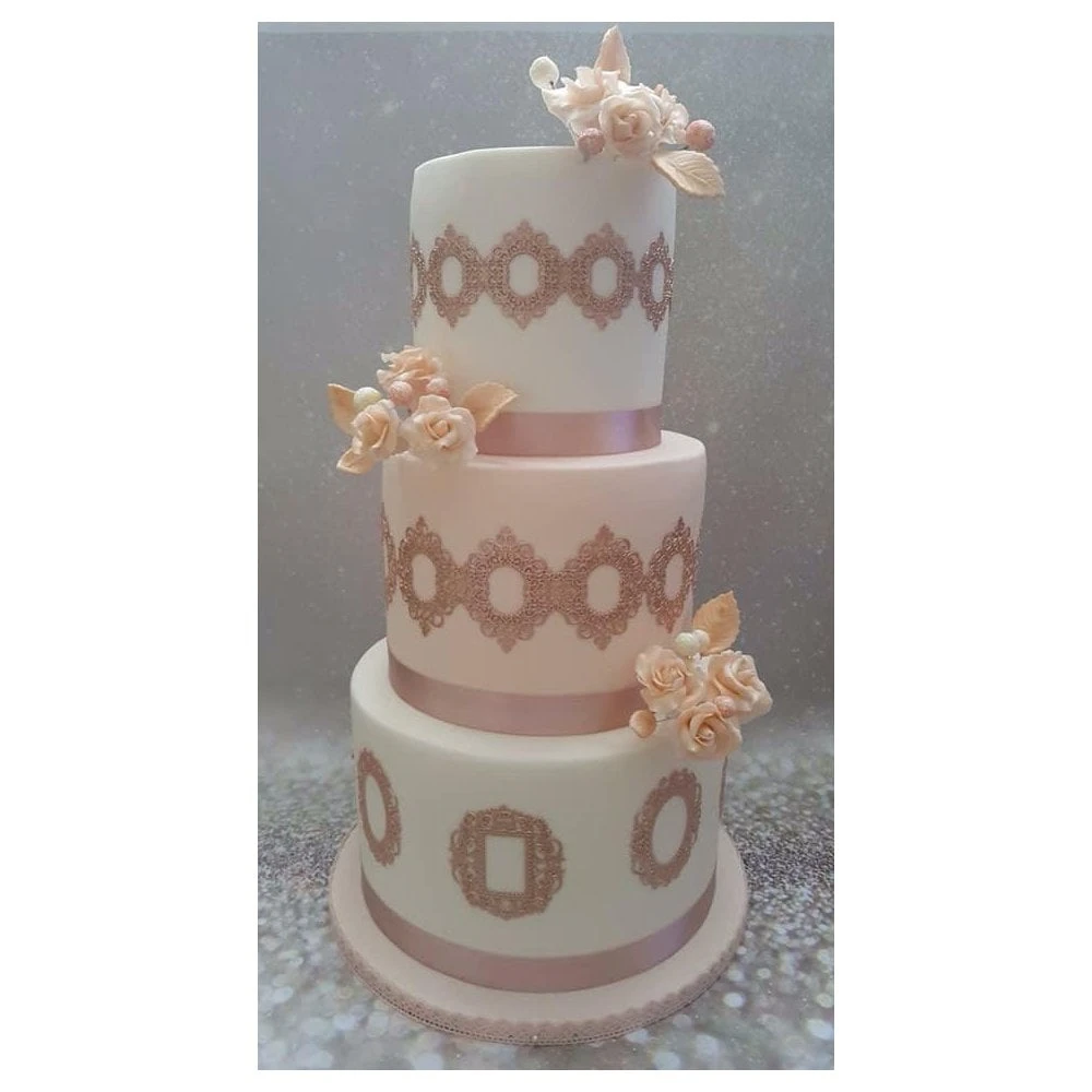 Cake Lace Opulence - 3D Large Lace Mat 4 Cake Lace Opulence - 3D Large Lace Mat - Image 2