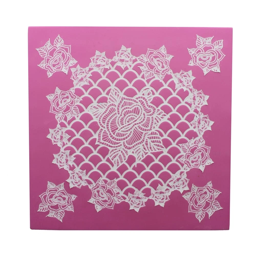 Cake Lace Ring Of Roses - 3D Cake Topper Mat 3 Cake Lace Ring Of Roses - 3D Cake Topper Mat