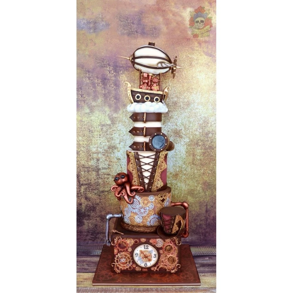 Cake Lace Steampunk - 3D Large Lace Mat 4 Cake Lace Steampunk - 3D Large Lace Mat - Image 2