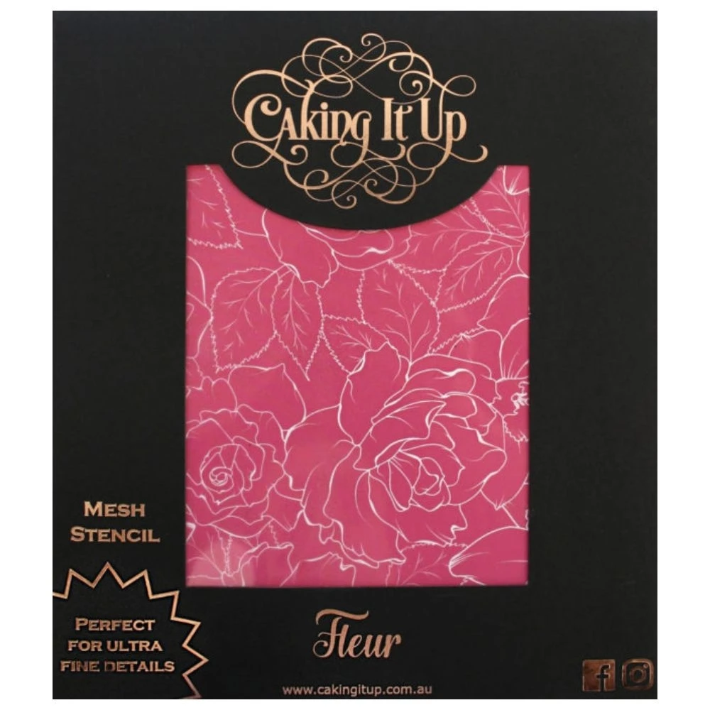 Caking It Up Fleur Mesh Cake Stencil 3 Caking It Up Fleur Mesh Cake Stencil