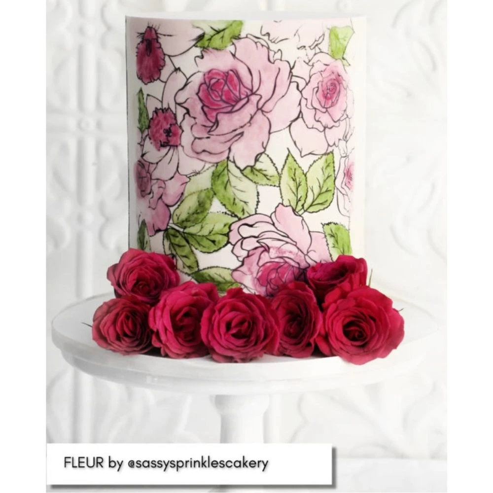 Caking It Up Fleur Mesh Cake Stencil 6 Caking It Up Fleur Mesh Cake Stencil - Image 4