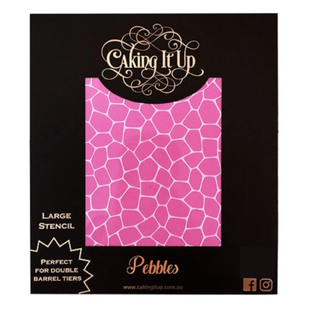 Caking It Up Pebbles Cake Stencil 3 Caking It Up Pebbles Cake Stencil
