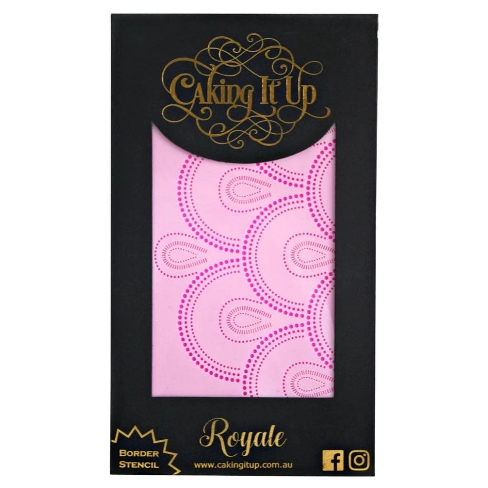 Caking It Up Royale Cake Stencil 3 Caking It Up Royale Cake Stencil