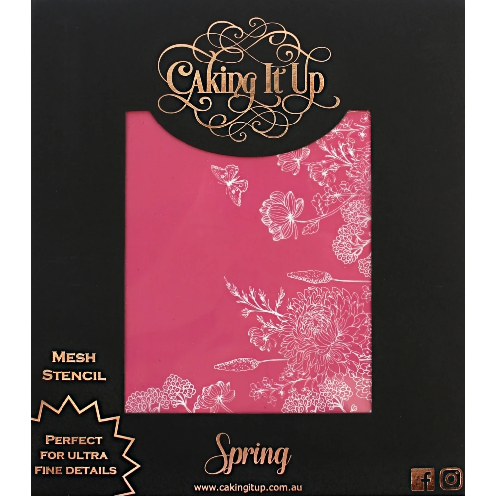 Caking It Up Spring Mesh Cake Stencil 3 Caking It Up Spring Mesh Cake Stencil