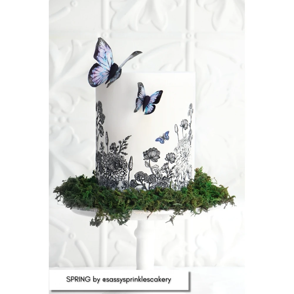 Caking It Up Spring Mesh Cake Stencil 7 Caking It Up Spring Mesh Cake Stencil - Image 5