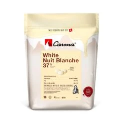 Carma White Nuit Blanche 37% Couverture Chocolate Buttons 1.5kg