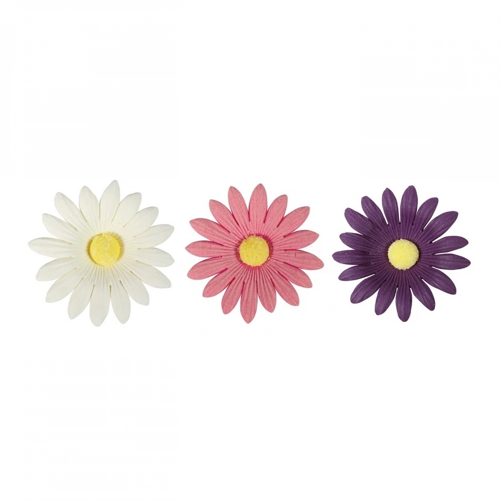 Culpitt Edible Sugar Soft Daisy Flower Toppers - 50mm 3 Culpitt Edible Sugar Soft Daisy Flower Toppers - 50mm