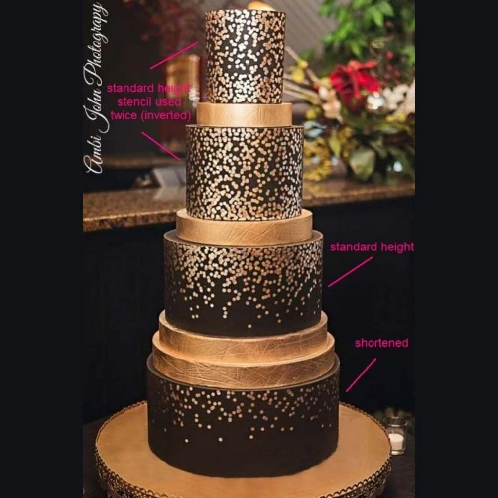 Evil Cake Genius Dissipating Small Dots Shortened Cake Stencil 5 Evil Cake Genius Dissipating Small Dots Shortened Cake Stencil - Image 3