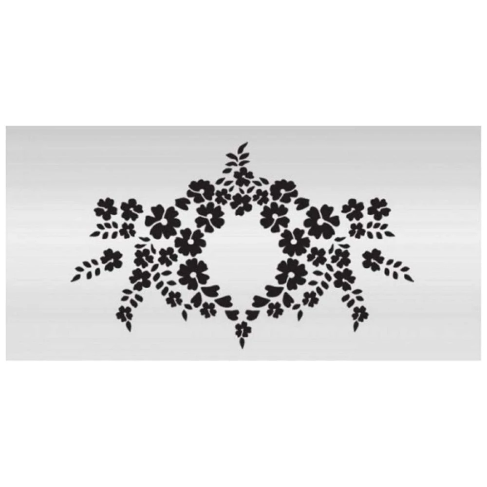 Evil Cake Genius Garden Lace Monogram Cake Stencil 3 Evil Cake Genius Garden Lace Monogram Cake Stencil