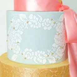 Evil Cake Genius Rose Lace Wreath Cake Stencil -Baking Supplies Store evil cake genius rose lace wreath cake stencil p18888 73779 image