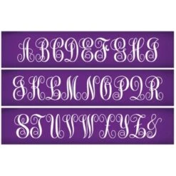 Evil Cake Genius Traditional Monogram Alphabet Mesh Cake Stencil Set (Large)