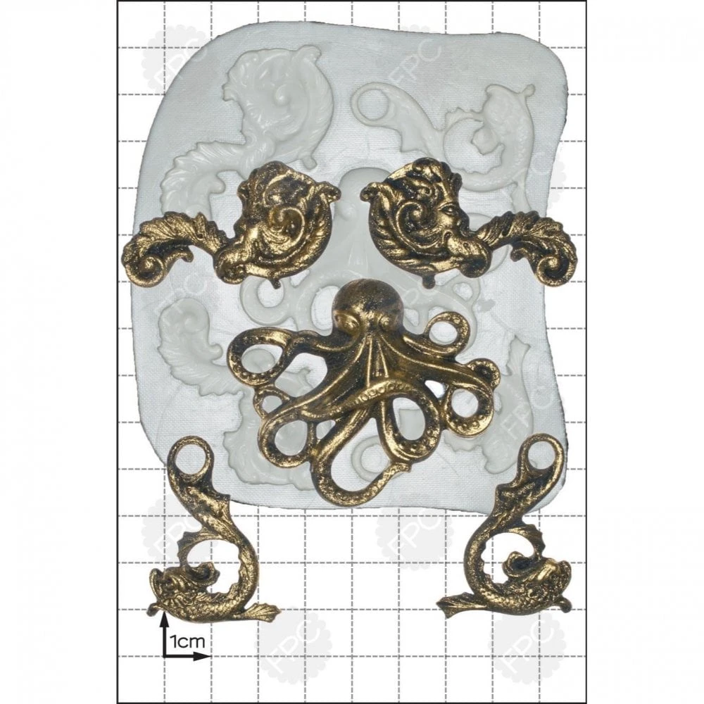 FPC Octopus & Scrolls Mould 3 FPC Octopus & Scrolls Mould