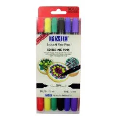PME Brush N Fine Bold Edible Pen Pack Of 6