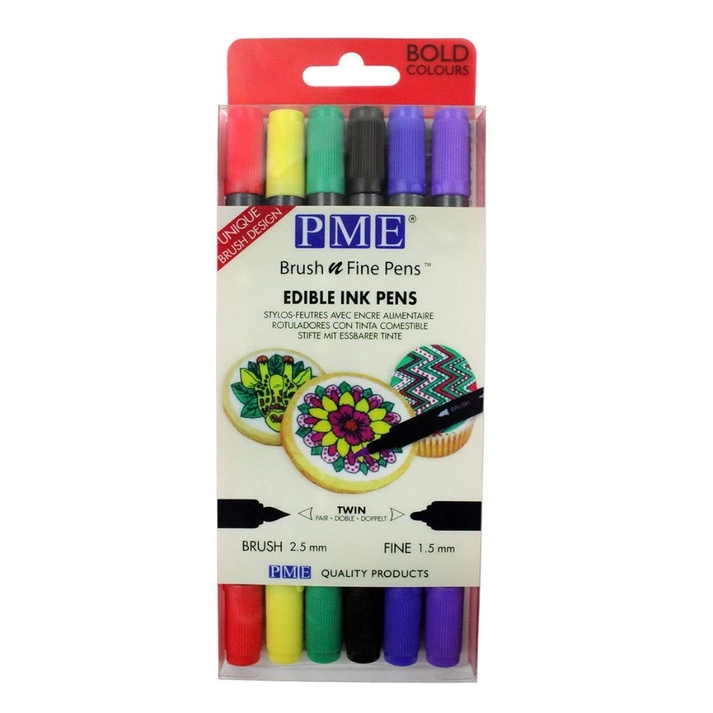 PME Brush N Fine Bold Edible Pen Pack Of 6 3 PME Brush N Fine Bold Edible Pen Pack Of 6