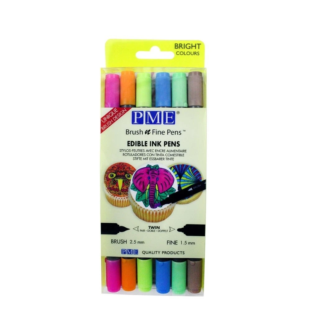 PME Brush N Fine Bright Edible Pen Pack Of 6 3 PME Brush N Fine Bright Edible Pen Pack Of 6
