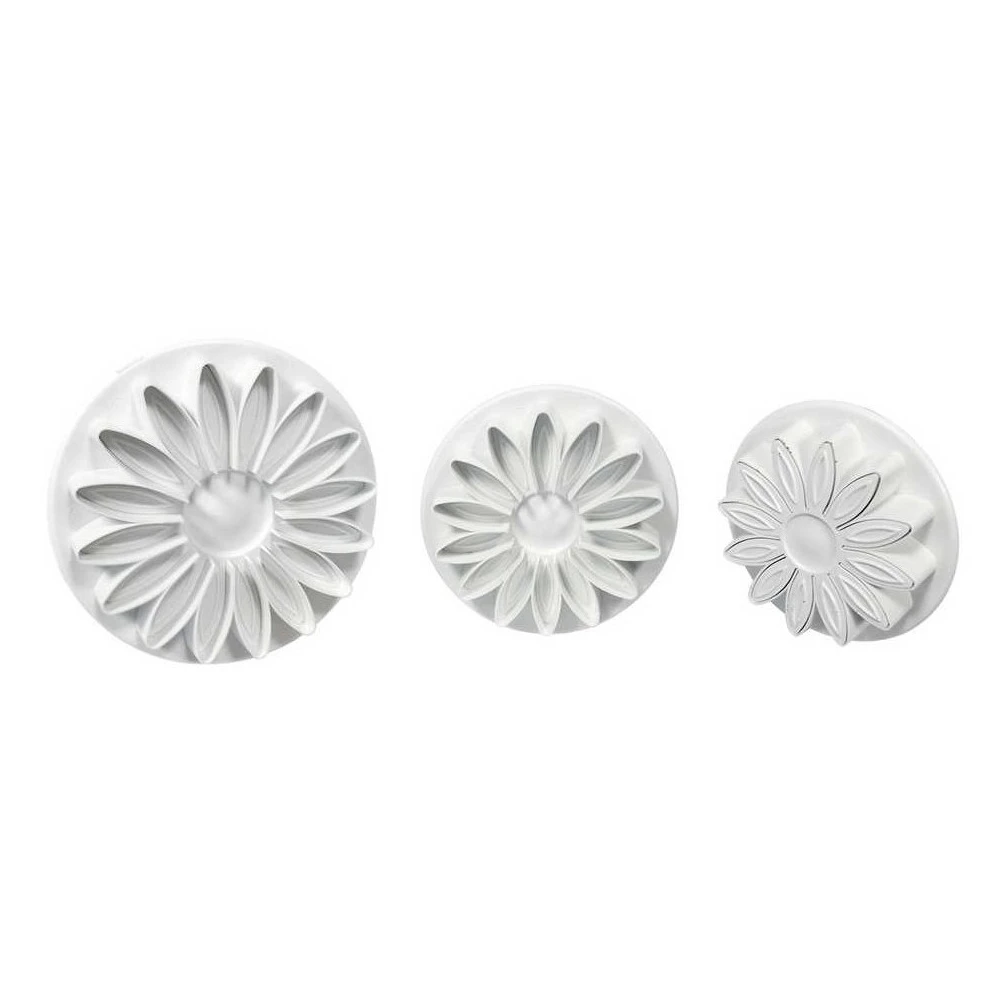PME Sunflower, Daisy And Gerbera Veined Plunger Cutter - Set 3 4 PME Sunflower, Daisy And Gerbera Veined Plunger Cutter - Set 3 - Image 2