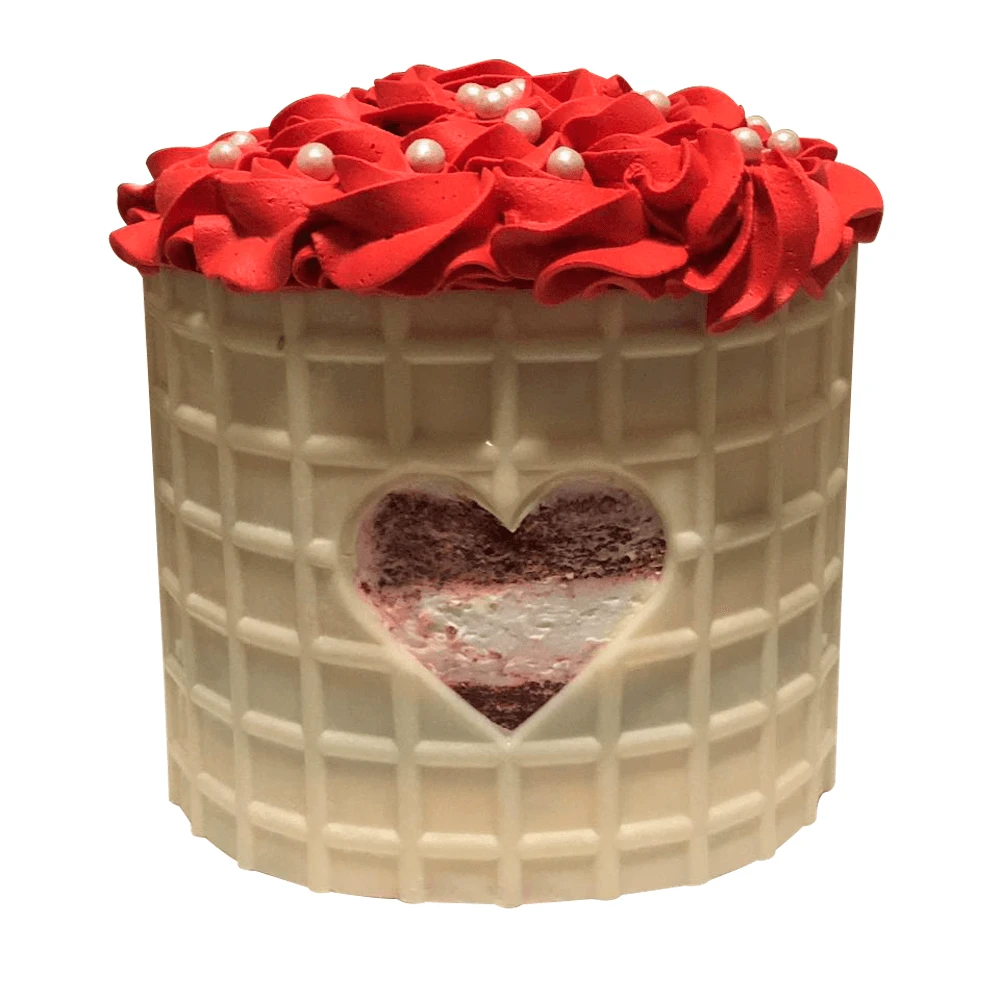 Porto Formas Heart & Star Waffle Texture Sheet Chocolate Mould 4 Porto Formas Heart & Star Waffle Texture Sheet Chocolate Mould - Image 2