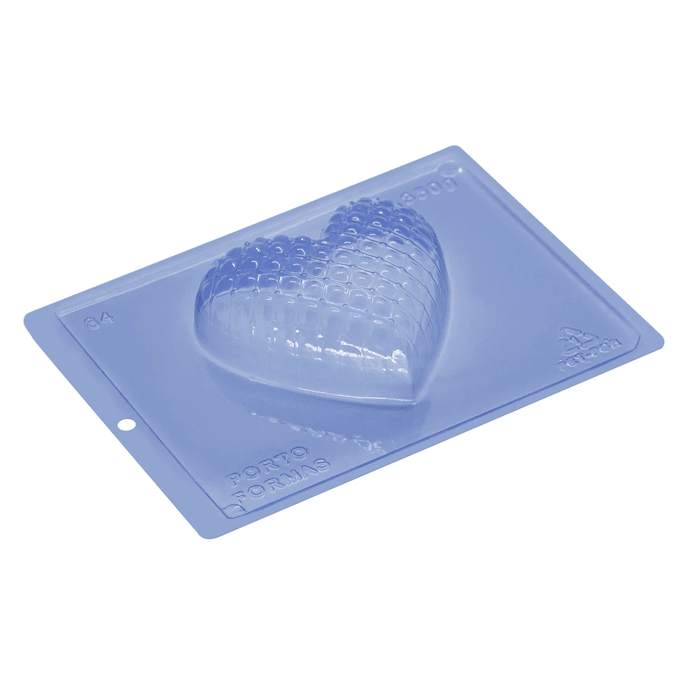 Porto Formas Quilted Heart 3-Part Chocolate Mould 3 Porto Formas Quilted Heart 3-Part Chocolate Mould
