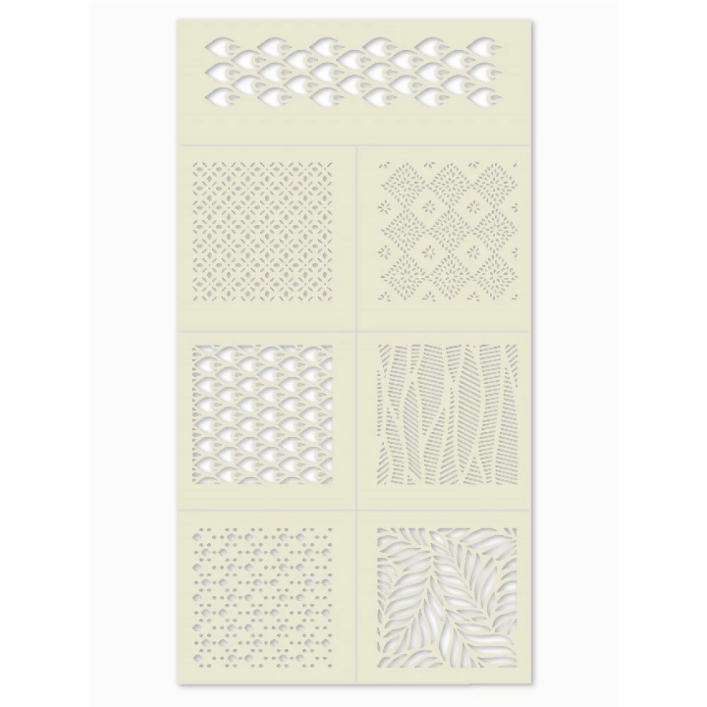 Silvia Favero Platinum Stencil Set Of 7 6 Silvia Favero Platinum Stencil Set Of 7 - Image 4