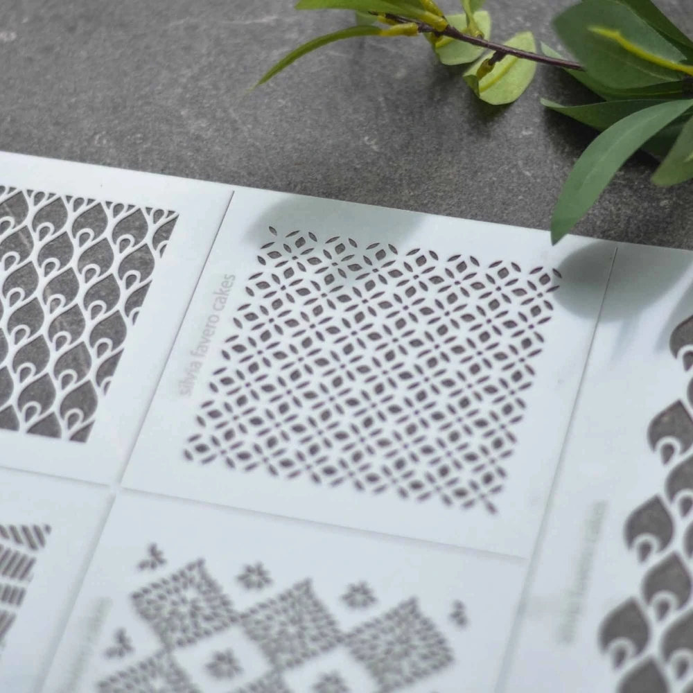 Silvia Favero Platinum Stencil Set Of 7 5 Silvia Favero Platinum Stencil Set Of 7 - Image 3