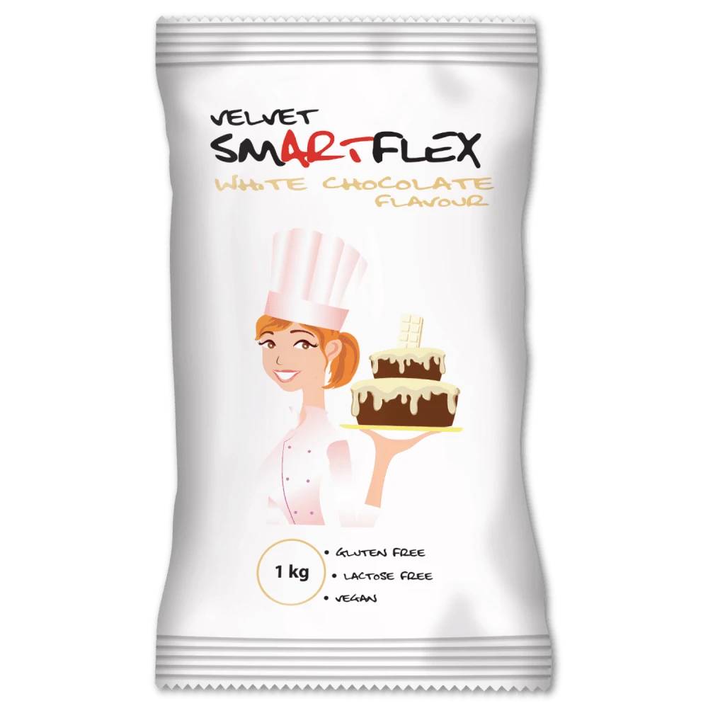 SmartFlex White Velvet White Chocolate Flavoured Sugarpaste 1KG 4 SmartFlex White Velvet White Chocolate Flavoured Sugarpaste 1KG - Image 2