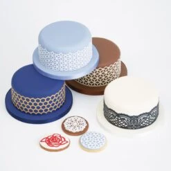 Squires Kitchen Geometric Cubes Lace Mat - Flexi-Ice -Baking Supplies Store squires kitchen geometric cubes lace mat flexi ice p7685 13553 image