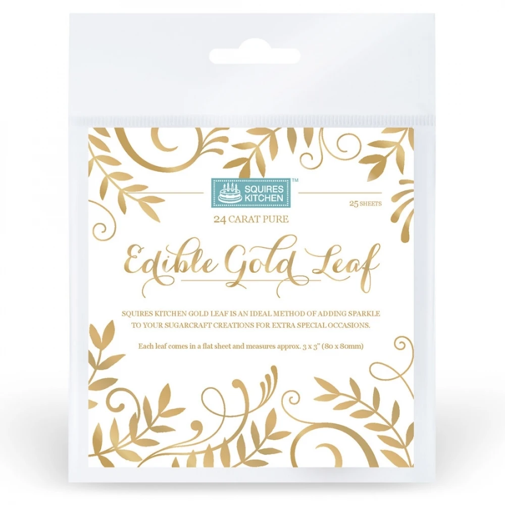Squires Kitchen Gold Edible Loose Leaf - Book Of 25 Sheets 3 Squires Kitchen Gold Edible Loose Leaf - Book Of 25 Sheets