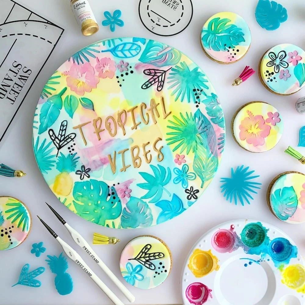 Sweet Stamp Tropical Vibes Embossing Set By Sweetbakes 6 Sweet Stamp Tropical Vibes Embossing Set By Sweetbakes - Image 4