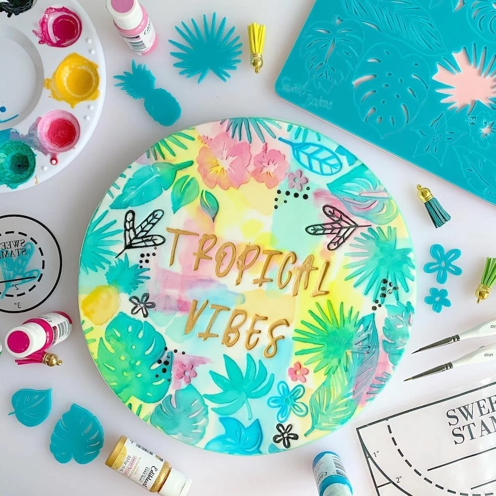 Sweet Stamp Tropical Vibes Embossing Set By Sweetbakes 8 Sweet Stamp Tropical Vibes Embossing Set By Sweetbakes - Image 6